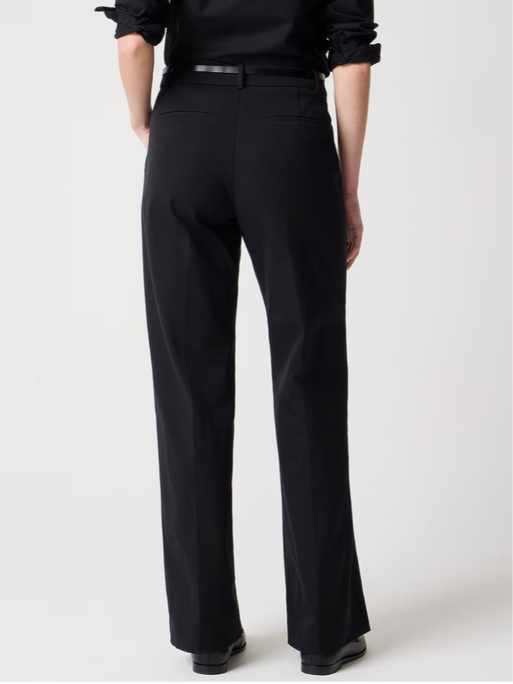 NEW J. CREW Remy full-length high-rise wide-leg dress pant Black Career Size 0 - Picture 2 of 5